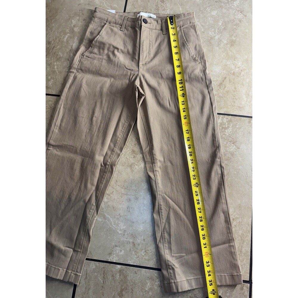 Ella Moss Womens Pants Brown Cropped Wide Leg Pockets High-Rise Belt Loops Sz 6 - Picture 14 of 16